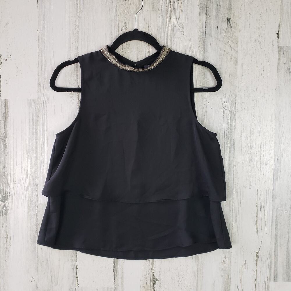 NWOT Zara Basic Choker Collar Sleeveless Tiered Top Women's Size XS
